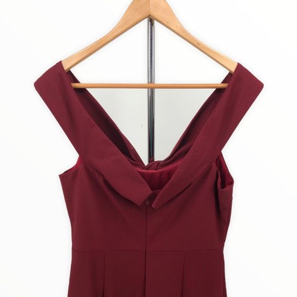 NBD x Revolve Maroon Off Shoulder Corah Gown - Picture 7 of 15